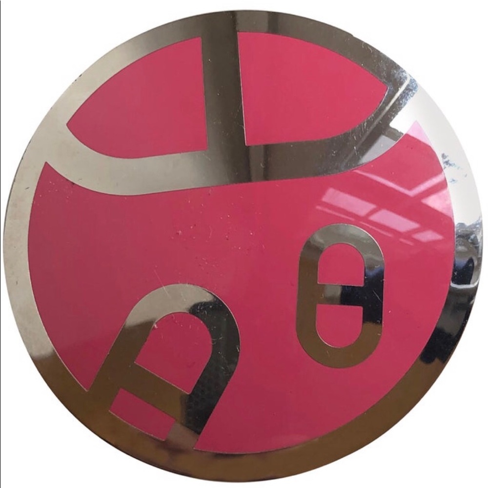 GUC Hermes Gorgeous Hot Pink Enamel Scarf Ring /Pendant w Hermes pouch